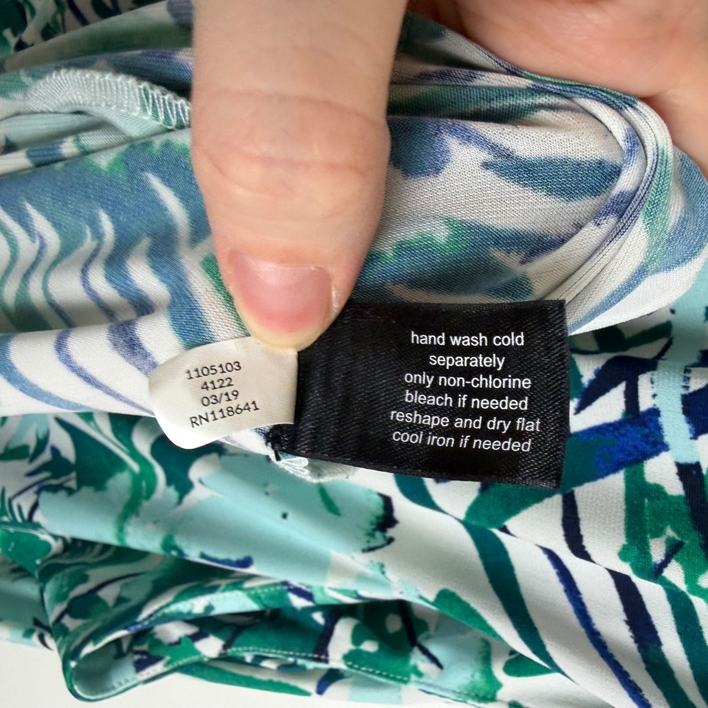 Lane Bryant Tropical Floral Twist Front Sheath Dress Size 22/24 Stretch Resort - Picture 7 of 10